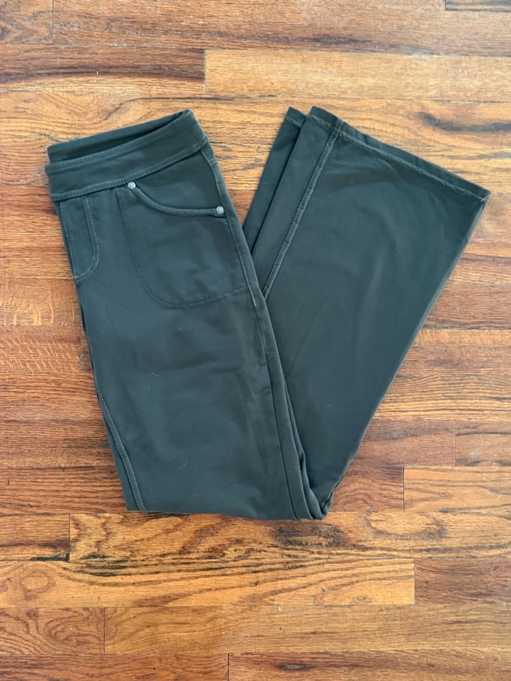 Ladies Athleta Dark Green Nylon Active Pants Small